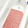 Home Mart Goods Orange Vinyl Non-Slip Bathtub Shower Mat With Suction Cups - 26.7" x 13.8" - 3 of 4