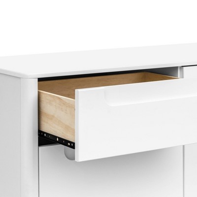 Yuzu Modern White 6-Drawer Dresser with Playful Arched Feet