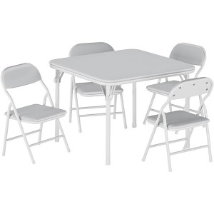 Kids Folding Table and Chairs Set, Toddlers Children's Activity Table and Chairs Set - 1 of 4