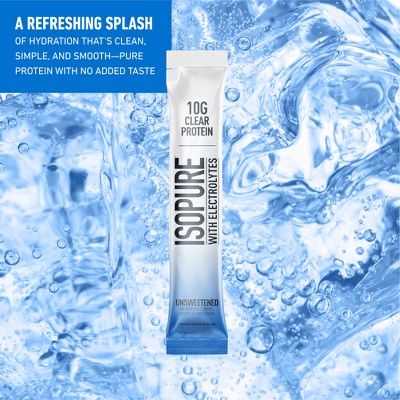 Isopure Protein Water Stick Pack - Unflavored - 6ct