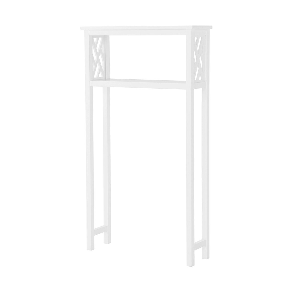Alaterre Furniture 2-Tier 27"x48" Coventry Freestanding Over-the-Toilet Bathroom Storage Shelf for Toiletries/Towels and Decor White