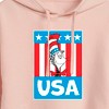 Women's - Dr. Seuss - Cat In The Hat USA Cropped Graphic Hoodie - 2 of 4