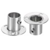 Unique Bargains Stainless Steel High-Leg Style Wardrobe Closet Rod Holder 4 Pcs - 4 of 4