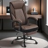 Mshliw Big and Tall Ergonomic Executive Office Chair with Reclining High Back, Footrest, Microfiber Upholstery, Adjustable Height - 4 of 4