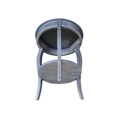 Cambria Heather Gray Round Solid Parawood End Table