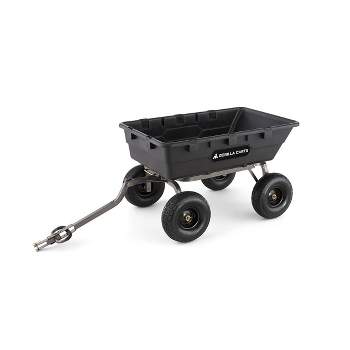 Gorilla Carts Heavy Duty Poly Yard Dump Cart Garden Wagon, Utility Wagon with Easy to Assemble Steel Frame, 1500 Pound Capacity, and 15 Inch Tires