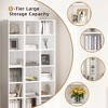 Lirago,11.81"L*11.81"W*70.87"H, Modern Corner Bookcase with 6-Tier Display Shelves for Compact Spaces - 4 of 4