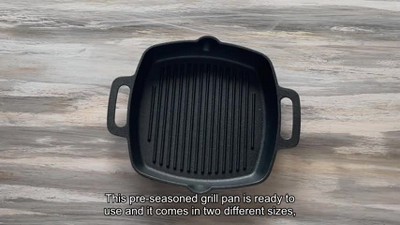 Bruntmor 20 x10 2-In-1 Pre-Seasoned Cast Iron Skillet Roasting Pan & Griddle  Pan, 20 x 10 - Metro Market