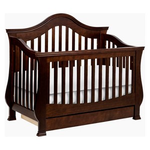 Million Dollar Baby Classic Ashbury 4-in-1 Convertible Crib with Toddler Rail - Espresso, Brown