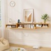 Hausource Floating TV Stand with RGB LED, Power Strip & Storage – Sleek Wall Mounted Media Console - 2 of 4