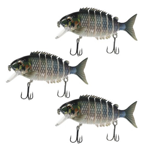 Unique Bargains Fishing Lures Jerk Baits for Bass Fishing Lifelike  Freshwater Lures ABS Multicolor 0.04lb 3Pcs