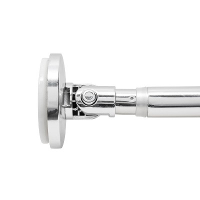 Adjustable Chrome Curved Tension Shower Rod 42"-60"