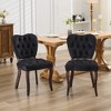 Sapphtopaz French Style Dining Chairs Set of 2 Upholstered Chair with Button Tufting and Nailhead Velvet Chairs for Dining Room, Living Room - 4 of 4