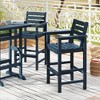 Tangkula Patio Bar Stools Set of 4 Tall Adirondack Chair w/ Backrest Armrests & Footrests - 4 of 4
