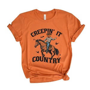 Simply Sage Market Women's Creepin' It Country Cowboy Short Sleeve Graphic Tee - 1 of 4