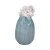 Coastal Glass Vase - Elegant Urchin Shape - Sturdy Handcrafted Glass - Modern Decorative Accent for Home, Office, Bedroom & Living Room - Blue - 4 of 4