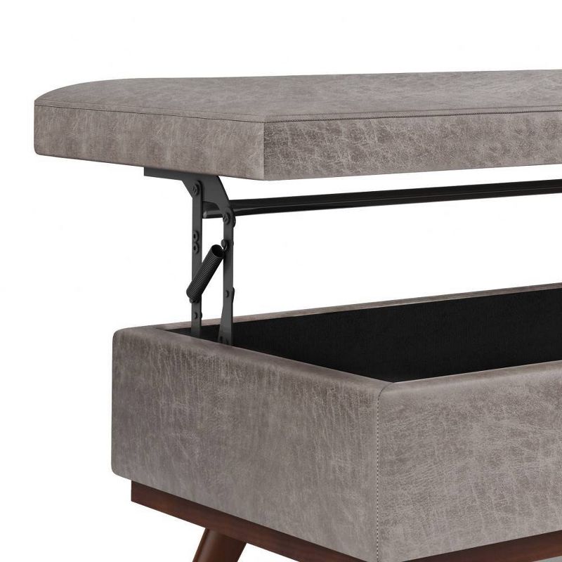Large Ethan Lift Top Coffee Table Storage Ottoman - WyndenHall, 5 of 11