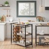 Whizmax Bar Cart, 3 Tier Bar Carts for The Home, Rolling Bar Cart with Wheels, Drink Cart with Wine Rack & Wine Glass Holder Up to 24 for Kitchen - 3 of 4