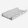 Bacati - Clouds in the City Gray Cityscape Quilted Changing Pad Cover - 2 of 4
