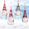 Hachikiko 8-Pack Christmas Gnome Ornaments, Handmade Scandinavian Plush Elf Decorations for Christmas Tree, Cute Swedish Santa Hanging Decor - 2 of 4