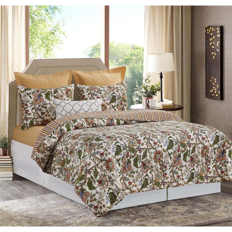 C&F Home Amara Cotton Floral Quilt Set  - Reversible and Machine Washable, 1 of 10