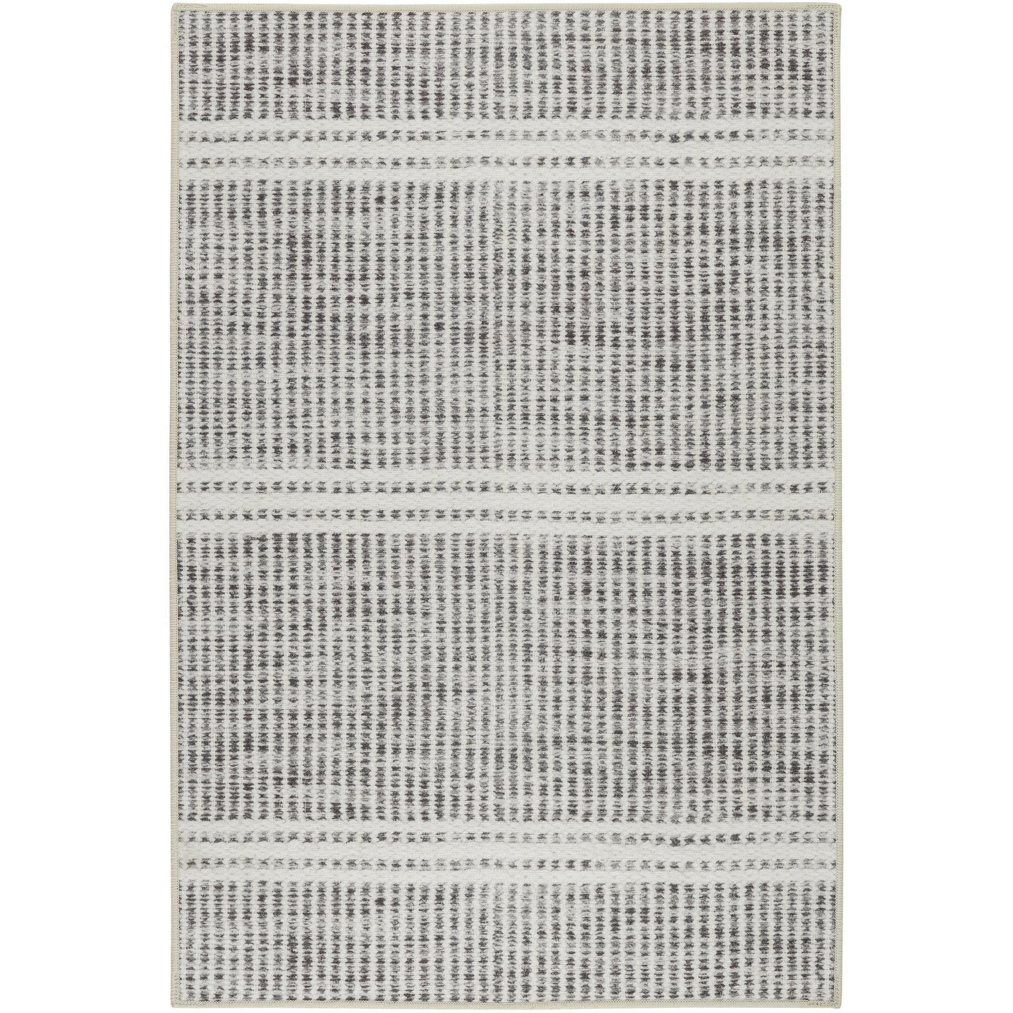 Annie Selke - Dash & Albert Malta Grey Machine Washable Rug, 2x3, Grey