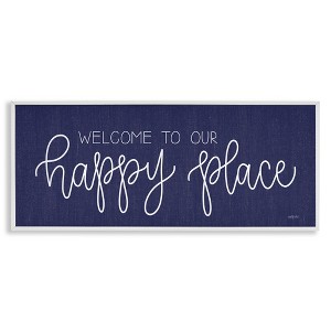 Stupell Industries Welcome Happy Place Black Framed Giclee Art - 1 of 4