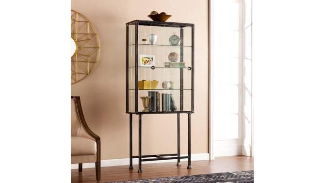Storage Cabinet with Sliding Doors Black - Aiden Lane, 2 of 6, play video