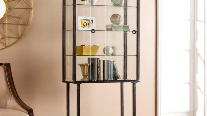 Storage Cabinet with Sliding Doors Black - Aiden Lane, 2 of 6, play video