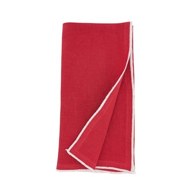 Dartmouth Stitched Border Stonewashed Table 20" Linen Napkin