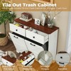 Lirago Farmhouse Double Tilt-Out Trash Cabinet-Barn Door Style,Hideaway Drawers,Multi-Use for Kitchen and Laundry 13"D * 39.25"L  * 34.33"H - 3 of 4