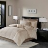 8 Pcs Elegant Trendy Design Comforter Set,All Season Down Alternative Bedding Set,Cozy Home Textile fits Lux Bedroom Decor,Matching Shams,Decorative - 2 of 4