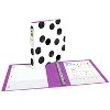 Avery 1" Round Ring Binder Fashion Dots: Polypropylene, 175 Sheet Capacity, 2 Pockets, Hard Cover, White - 2 of 4