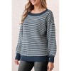 Women's Striped Oversized Sweater - 66DISCO - 4 of 4