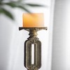 AZL1 Life Concept Candle Holders, Ornate Antique Holder with Cutout Design for Traditional Dining Table Decor , Gold, 4.3"*4.3"*11" - 2 of 4