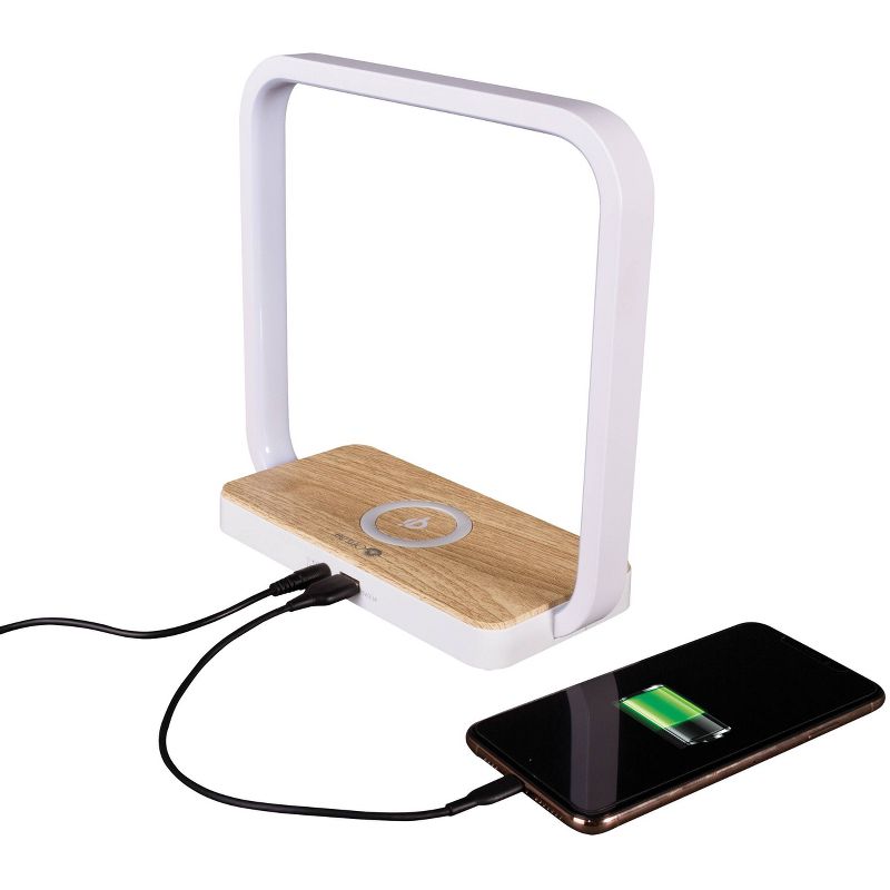 Wireless Charging Station with Night Light Table Lamp - OttLite, 5 of 8