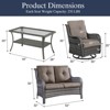 Buenhomino 4 Pieces Patio Furniture Set, Outdoor Swivel Glide Chairs with Loveseat and Coffee Table, All-Weather Patio Conversation Set - 3 of 4