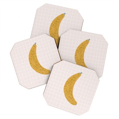 Hello Twiggs Yellow Banana Set of 4 Coasters - Deny Designs