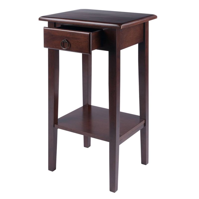 Regalia Accent Table with Drawer, Shelf - Antique Walnut - Winsome, 3 of 9