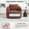 KWPZQEB 360° Swivel Armchair, Round Accent Chairs with Pillow, Modern Lounge Chair, High-Resilience Sponge Chair for Living Room, Bedroom, No Assembly - 3 of 4