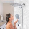 ALEXOUN  Chrome Shower Head, 10 Inch High Pressure Rainfall Shower Head/Handheld Shower Combo with 11 Inch Extension Arm - 2 of 4