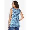 Woman Within Plus Size Perfect Printed Scoopneck Tank - 3 of 4