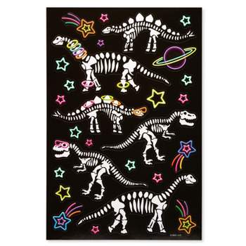 54ct Glow in The Dark Dinosaur Stickers