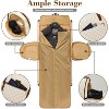 Coolife Garment Bag Travel Foldable Garment Duffel Carry On Weekender Bag Suit Bag Dress Bag Convertible for Hanging Clothes Overnight(White Brown) - 4 of 4