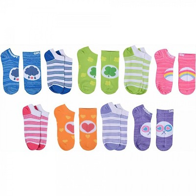 Womens Care Bears Magic of Friendship 9-Pair No-Show Socks