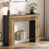 Hommoo Narrow Console Table with Glass Shelf - 3 of 4