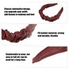 Unique Bargains Women's PU Leather Pleated Fashion Hairband Non Slip 1 Pc - 3 of 4