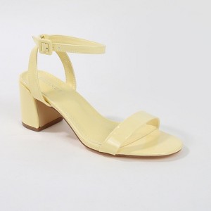 Berness Women's Elaine Patent Ankle Strap Block Heels - 1 of 4