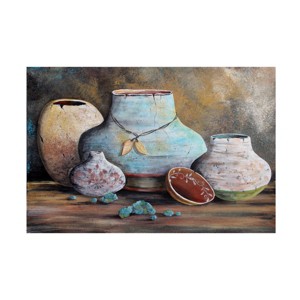 Trademark Fine Art -Jean Plout 'Clay Pottery Still Life 2' Canvas Art - 1 of 4