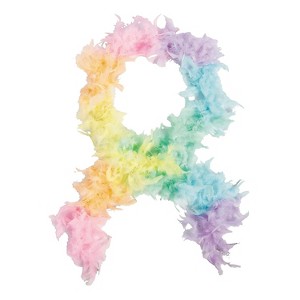 Morris Costumes Unisex Pastel Rainbow Feather Boa Halloween Costume Accessory - Multicolored One Size - 1 of 1